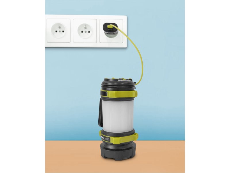 EXTOL LIGHT 43140 svítilna s lucernou a powerbankou, 350lm Cree XPG2 LED, USB nabíjení Obrázek