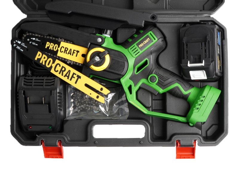 PROCRAFT PKA32Li jednoruční aku řetězová pila 15+20cm LiIon 20V 1x 4Ah v kufru Obrázek
