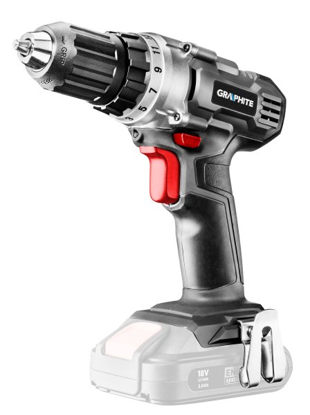 GRAPHITE ENERGY+ 58G016 aku vrtačka, svítilna, nabíječka, akumulátor 18V LiIon 2Ah, brašna Obrázek