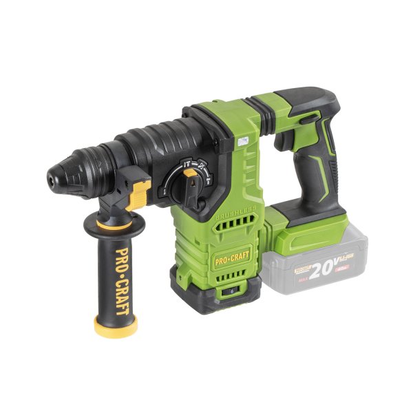 PROCRAFT PHA30bb bezuhlíkové kombinované aku kladivo SDS+ 20V LiIon bez aku