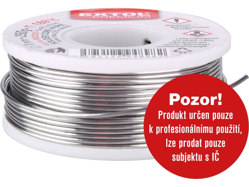 EXTOL PREMIUM 8832003 trubičková cínová pájka 100g Sn60/Pb40, 1mm Obrázek