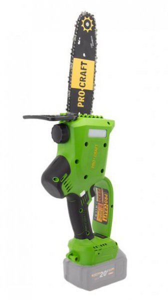 PROCRAFT PKA20 bezuhlíková jednoruční aku řetězová pila 20,5cm LiIon 20V, bez aku Obrázek