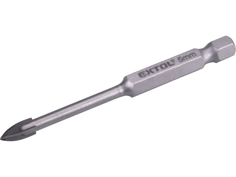EXTOL PREMIUM 8801885 vrták na sklo a keramiku karbidový 5mm s šestihrannou stopkou Obrázek
