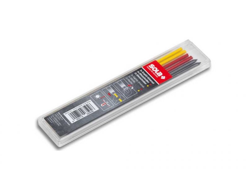 SOLA - SC TLM2 - barevná tuha s voskem, 2x červená, 2x žlutá, 2x šedá