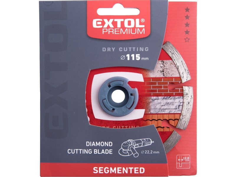 EXTOL PREMIUM kotouč diamantový segmentový pr. 115, 108711