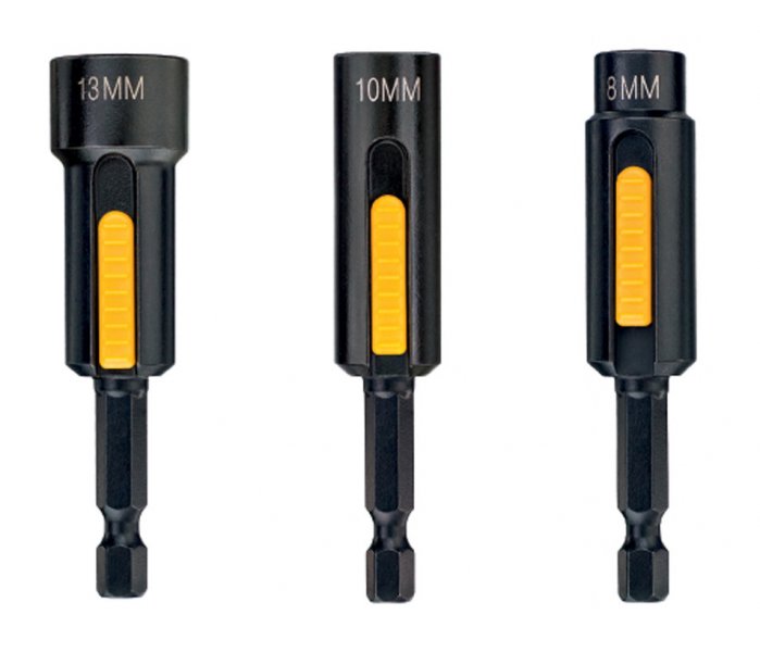 DEWALT DT7460 sada nástrčných hlavic 8, 10, 13mm magnetických EXTREME Easy Clean