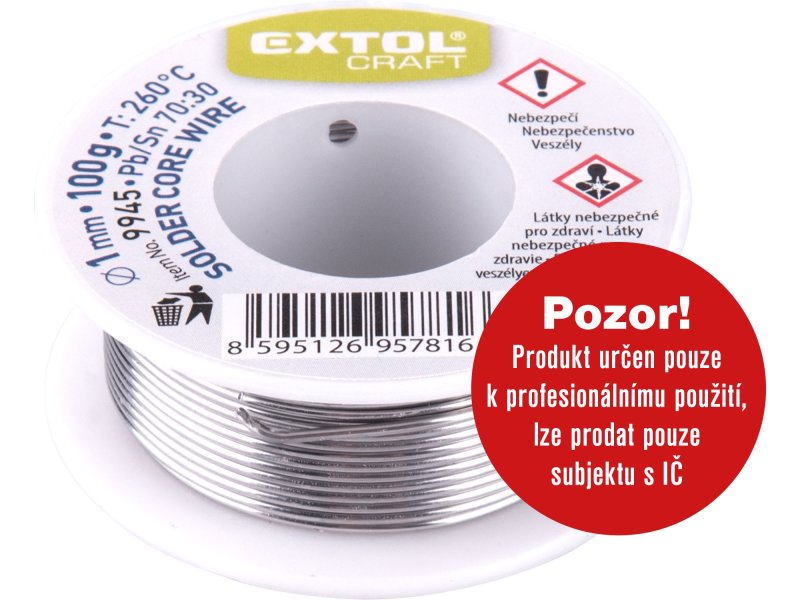 Extol cín pájecí, Ř1mm, 100g, EXTOL CRAFT; 9945 Obrázek