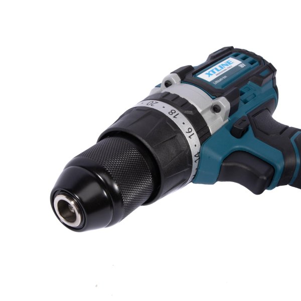 XTline XT102805-1B2B aku vrtačka s příklepem 18V LiIon 1x 2Ah 70Nm Obrázek