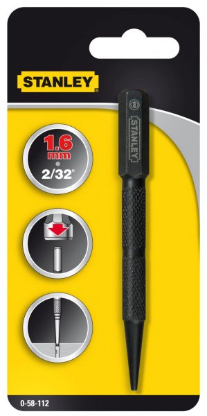 STANLEY 0-58-112 průbojníků  s vroubkovaným povrchem 1,6x101mm Obrázek