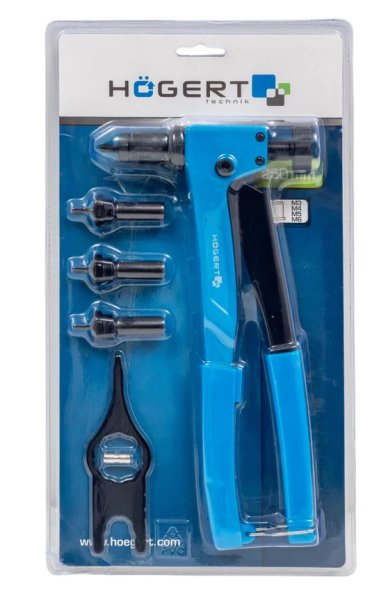 HOGERT HT2C180 nýtovací kleště na nýtovací matice M3-M6 Obrázek