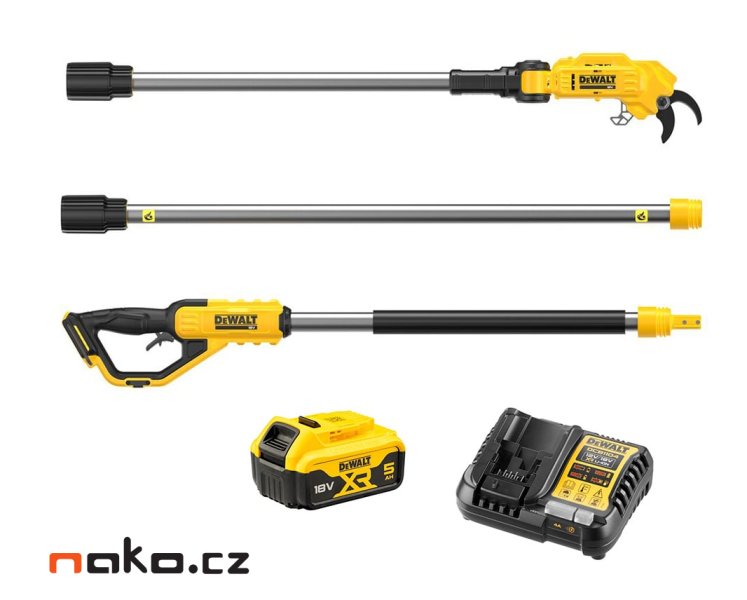 DeWALT DCMPP569P1 aku nůžky na větve s dlouhou násadou 18V 1x 5Ah XR LiIon