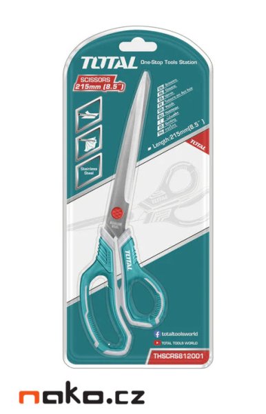 TOTAL THSCRS812001 nůžky na papír a textil 215mm Obrázek