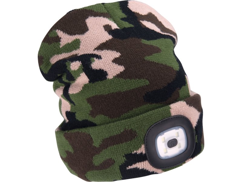 EXTOL LIGHT 43464 čepice s čelovkou 4x45lm nabíjecí USB univerzální velikost MASKÁČ