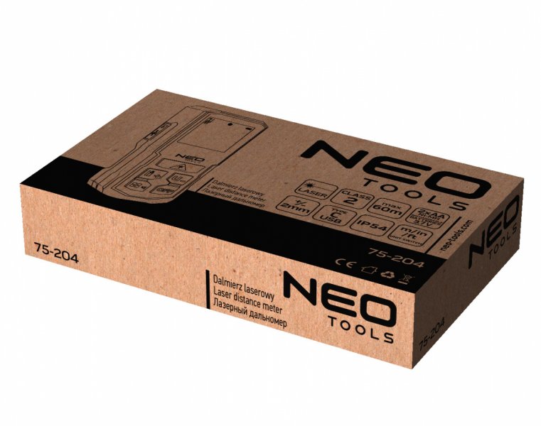NEO TOOLS 75-204 laserový dálkoměr 60m