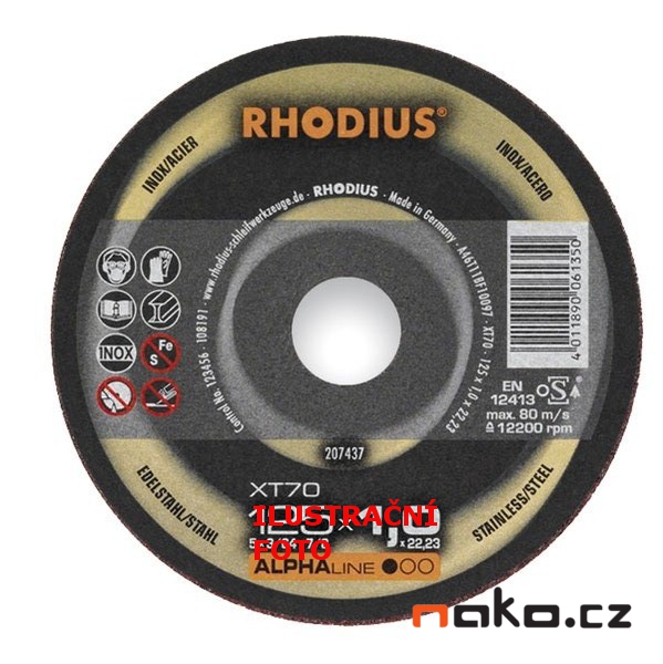 RHODIUS 230x1.9 XT10TOP řezný kotouč