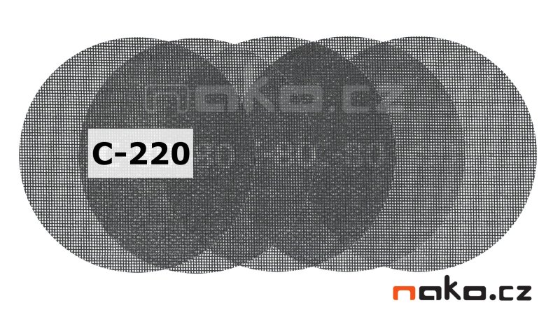 WOLFCRAFT 2288000 brusná mřížka 225mm 5ks K220 na suchý zip Obrázek