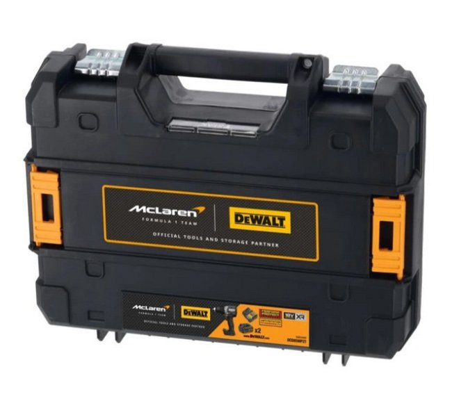 DeWALT DCD85MP2T aku příklepová vrtačka 18V 2x 5Ah XR LiIon edice McLaren F1 Team Obrázek