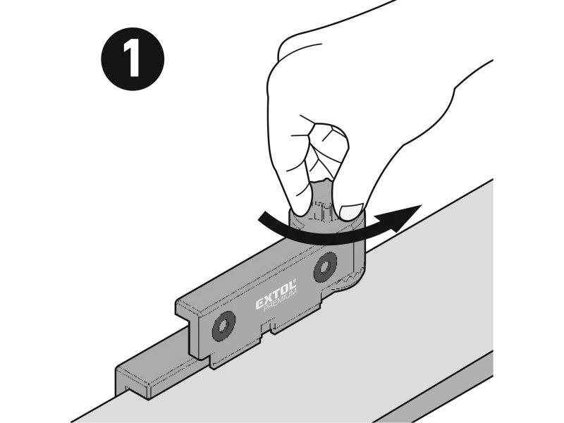 EXTOL PREMIUM 8812291 pokosová nastavitelná řezací šablona s magnety Obrázek