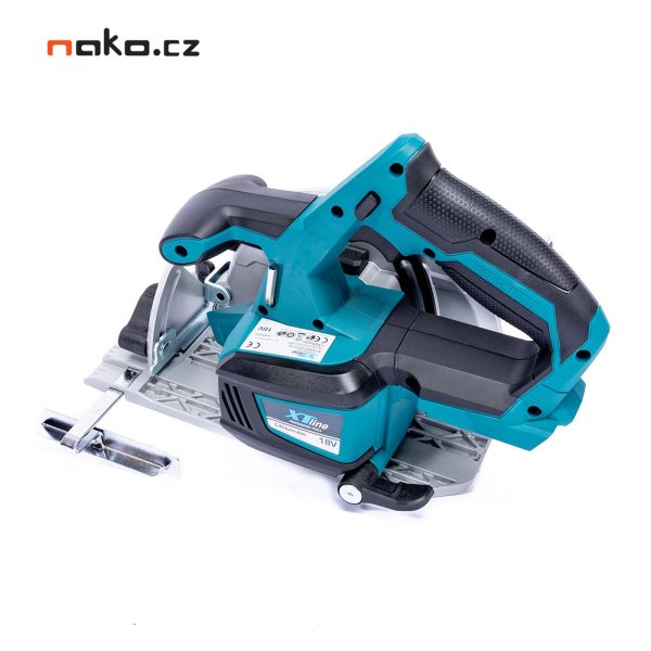XTline XT102845-2B5B bezuhlíková aku kotoučová pila 165mm 18V LiIon 2x 5Ah v kufru Obrázek