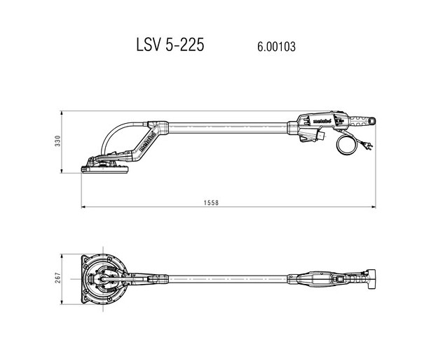 METABO LSV 5-225 bruska na sádrokarton 500W Obrázek