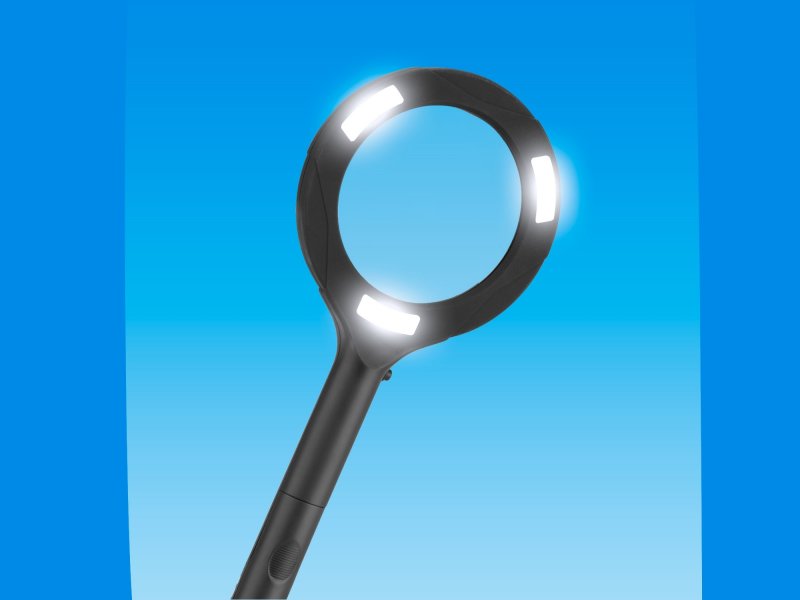 EXTOL LIGHT 43159 lupa se světlem 80lm, 5x zvětšení Obrázek