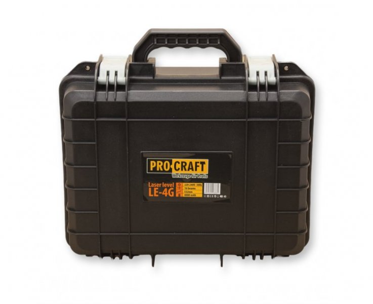 PROCRAFT LE-4G křížový samonivelační 3D laser 4x 360° 40m se zeleným paprskem, LiIon 2x4Ah Obrázek