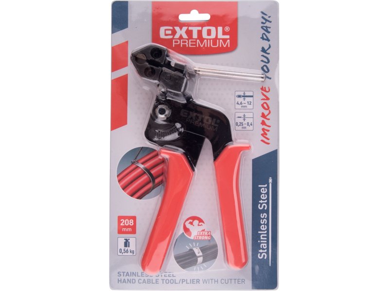 EXTOL PREMIUM 8856201 kleště manipulační na nerezové stahovací pásky Obrázek