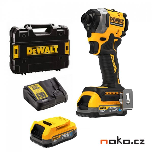 DeWALT DCF850E2T (2x aku PowerStack) 18V aku rázový utahovák Obrázek