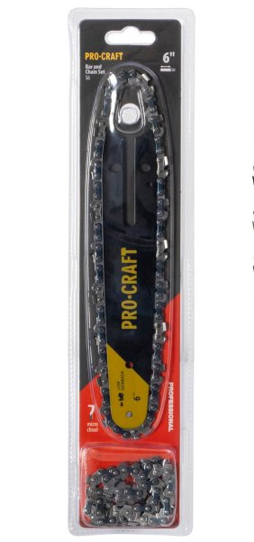 PROCRAFT S6 sada 2x pilový řetěz L.1/4.37 a lišta 150mm pro PKA32Li (37 čl. 1,1mm 1/4") Obrázek