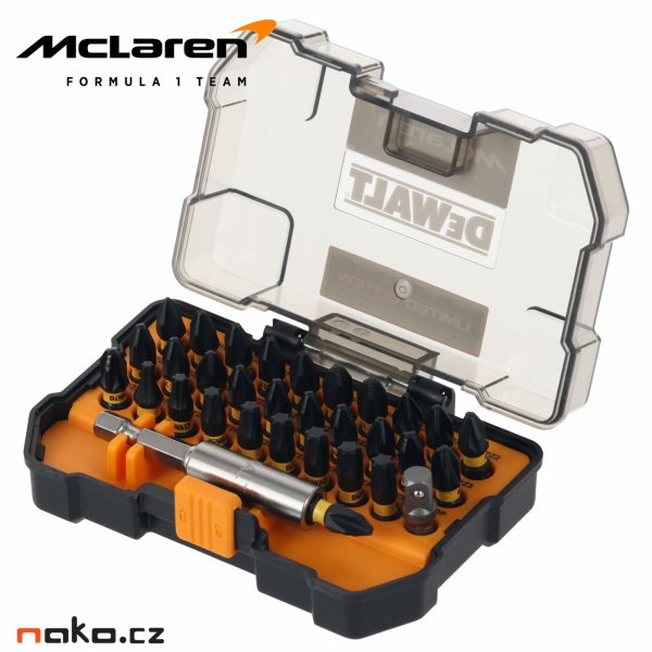 DeWALT DT70901T sada torzních bitů FLEXTORQ 32 dílů s držákem bitů, edice McLaren