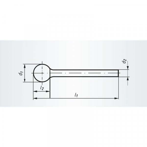 RHODIUS kulová tvrdokovová fréza HF D 6x4,7x6,0x50 Z7 ALPHA 304387 Obrázek