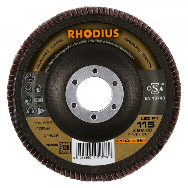 RHODIUS lamenový brusný kotouč LSZ F1 150x22,23mm P40 Obrázek