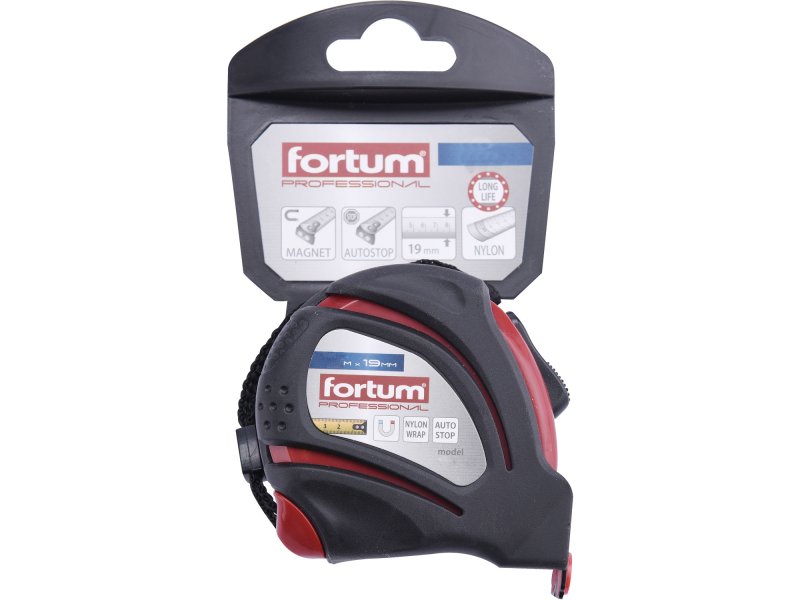 FORTUM 4780207 metr svinovací 7,5m s magnety š. pásku 25mm