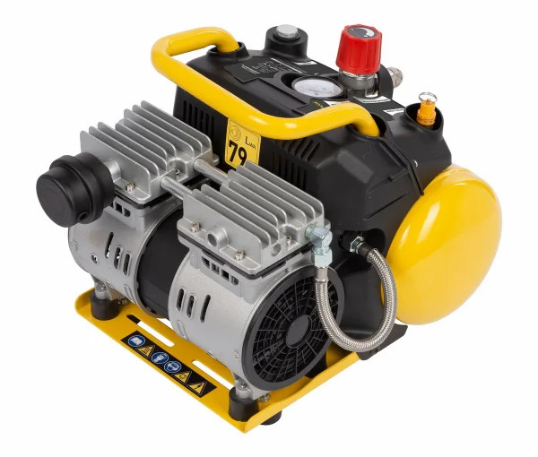 POWERPLUS POWX1724S bezolejový kompresor SILENT 6L + příslušenství Obrázek