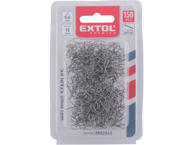 EXTOL PREMIUM 8862642 spona vlna pro svářečku na plast 0,6mm 150ks Obrázek