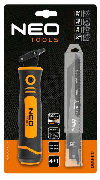 NEO TOOLS 44-650 pilka s vyměnitelnými listy do přímočaré pily a ocasky 4ks Obrázek