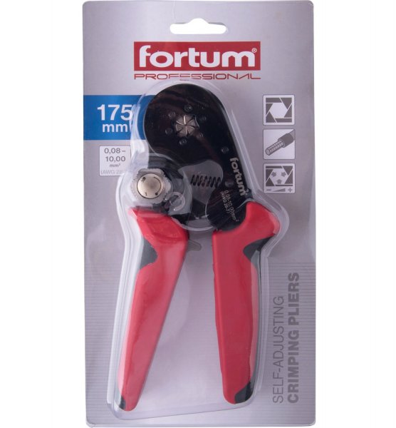 FORTUM 4770495 kleště lisovací krimpovací na dutinkové konektory, šestihran, 0,08-10mm2