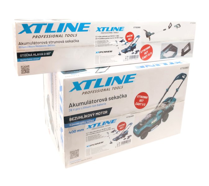 XTline XT102990 aku zahradní set 18/36 V, 7ks