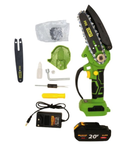 PROCRAFT PKA18B bezuhlíková jednoruční aku řetězová pila 10cm LiIon 20V 1x2Ah Obrázek