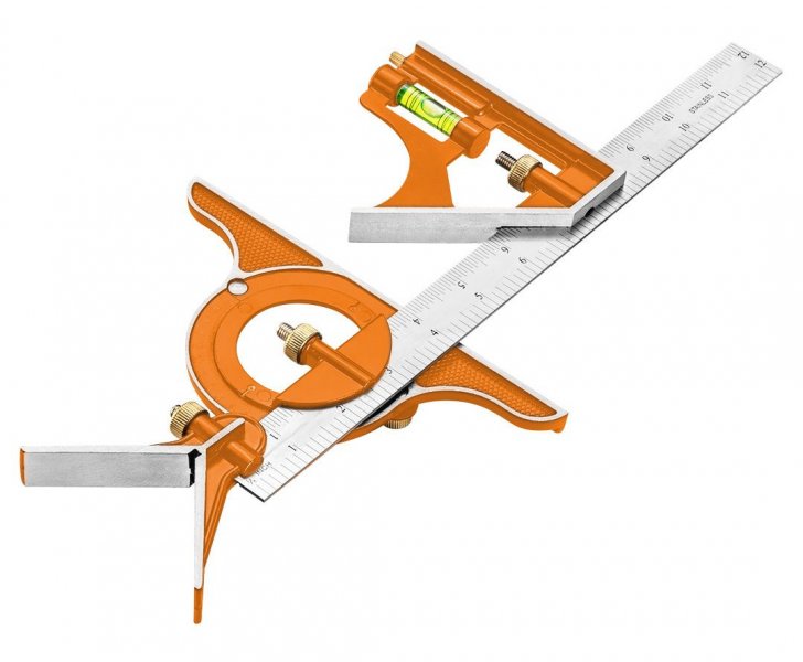 NEO TOOLS 72-120 multifunkční úhelník s úhloměrem, 300mm