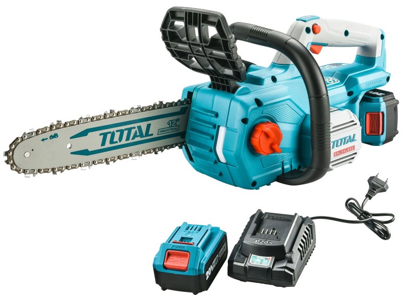 TOTAL TGSLI201286 aku řetězová pila P20S industrial BRUSHLESS, 20V LiIon 2x 4Ah, 30cm