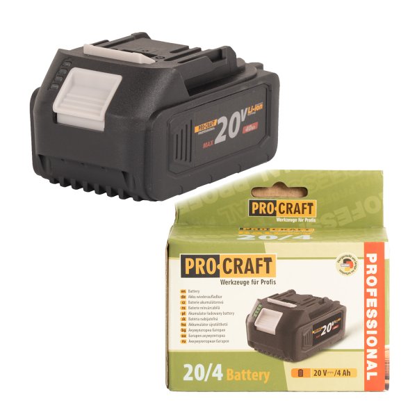 PROCRAFT 20/4 akumulátor LiIon 20V 4Ah ORIGINÁL Obrázek