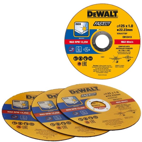 DeWALT DT43972 kotouč řezný 125x1,0 mm NEREZ / 25ks