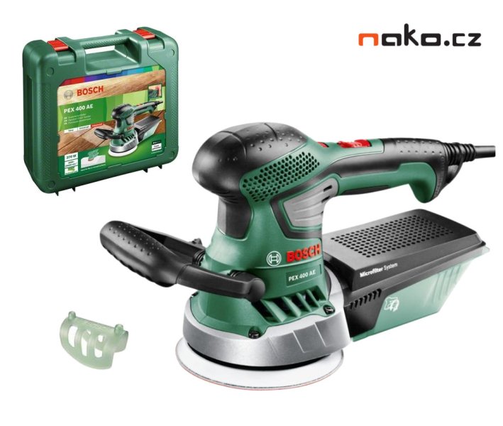 BOSCH PEX 400 AE 125mm excentrická bruska s regulací a přední nastavitelnou rukojetí Obrázek