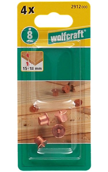 WOLFCRAFT 2912000 centrovací válečky Fix pro kolíkování D8mm, 4ks Obrázek
