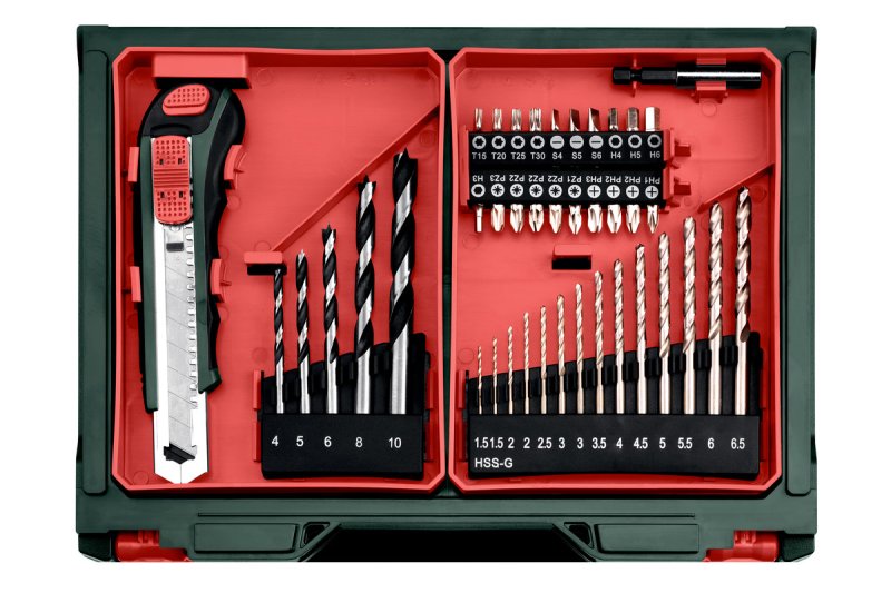 METABO PowerMaxx BS Basic Set aku šroubovák 12V 2x2Ah LiIon mobilní dílna 600092880 Obrázek