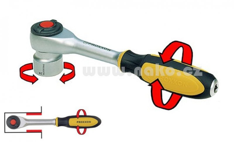 PROXXON 23083 ráčna přepínací 3/8" rotační rukojeť Obrázek