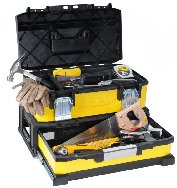 STANLEY 1-95-829 kovoplastový box se zásuvkou Obrázek