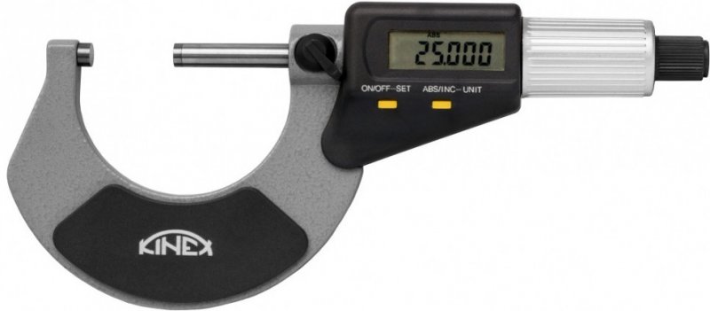 KINEX mikrometr třmenový digitální 25-50mm, 0,001mm, 7031