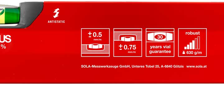 SOLA BIG X 3 120 hliníková profilová vodováha 120cm 01373401 Obrázek